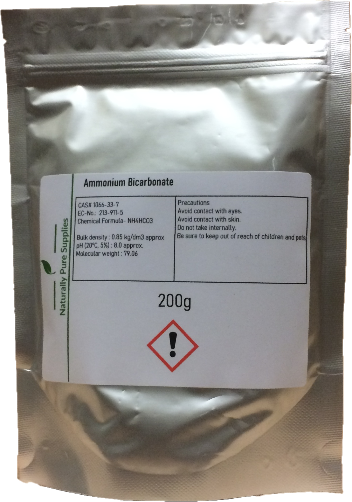 Ammonium Bicarbonate • food grade • alternative to baking soda • E503