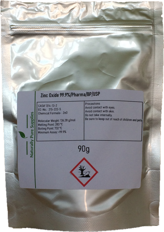 Zinc Oxide 99.9% Pure, Pharma Grade/ BP/ USP